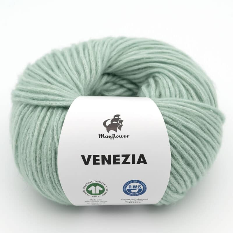 Mayflower Venezia ækologisk bomuld og rws uld garn
